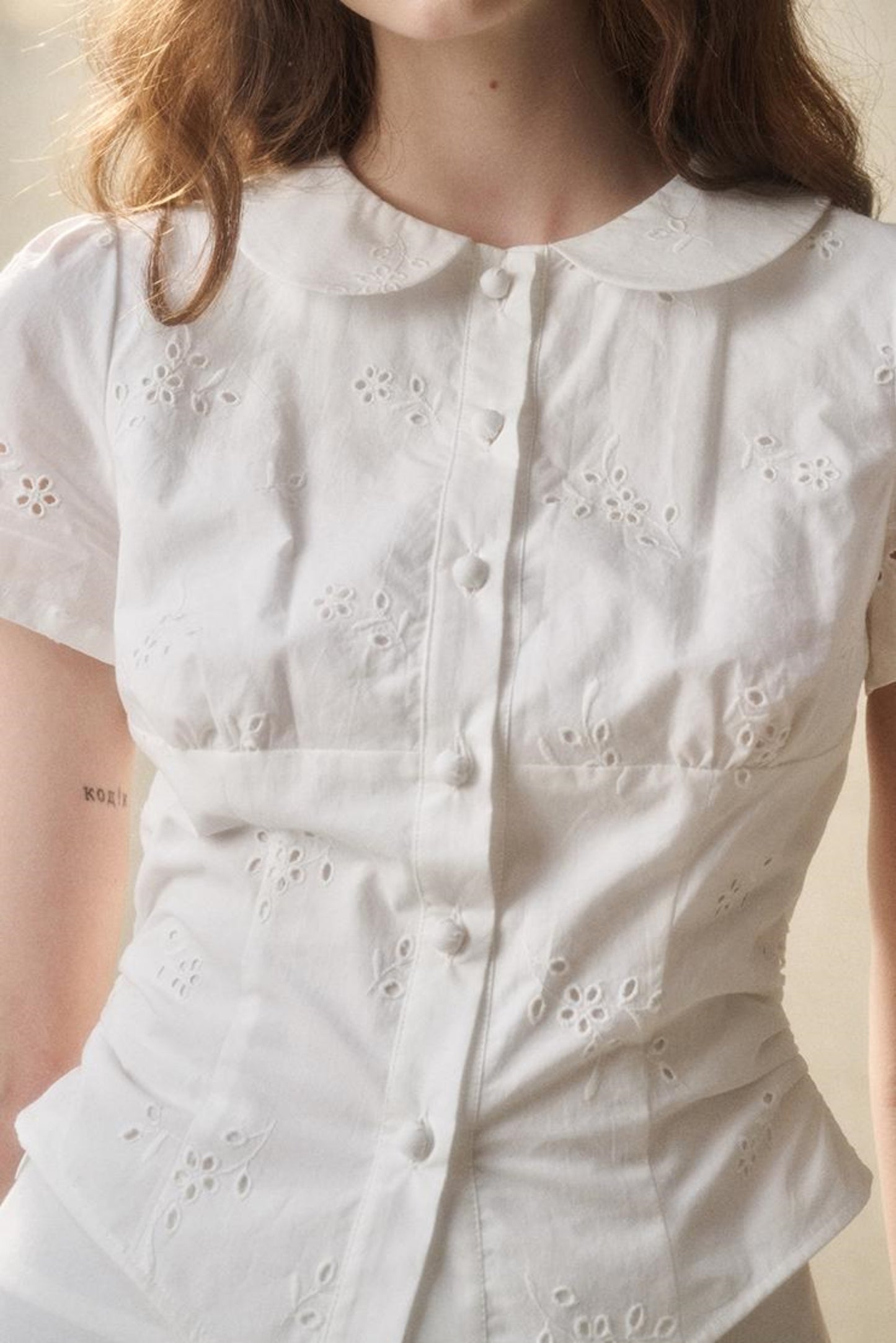 White Mint Cotton Lace Set-Up