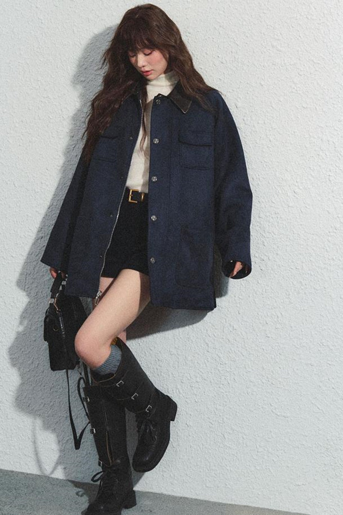 Navy Plaid Reversible Jacket