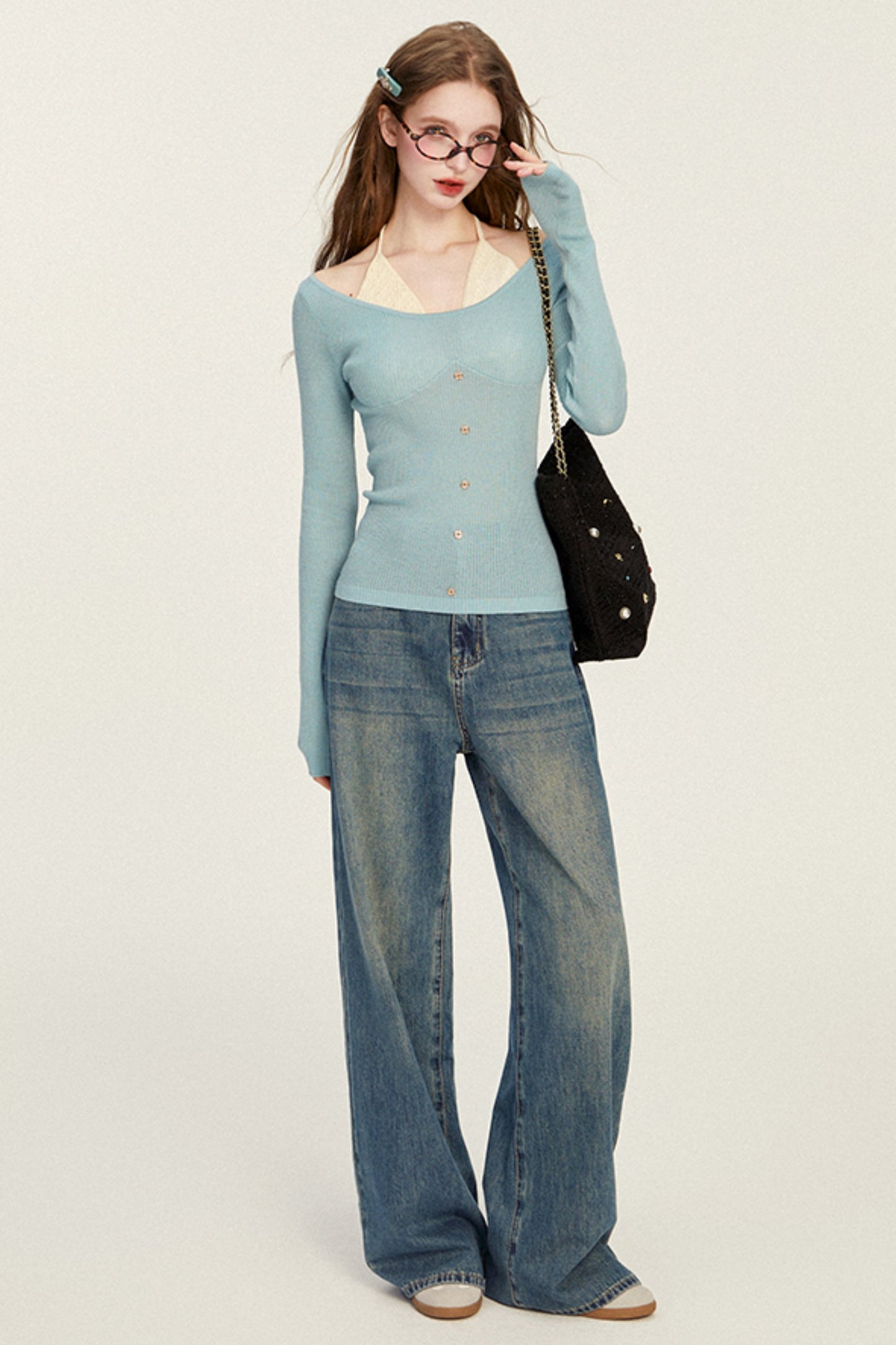 Pure Desire Fake Two Sweater