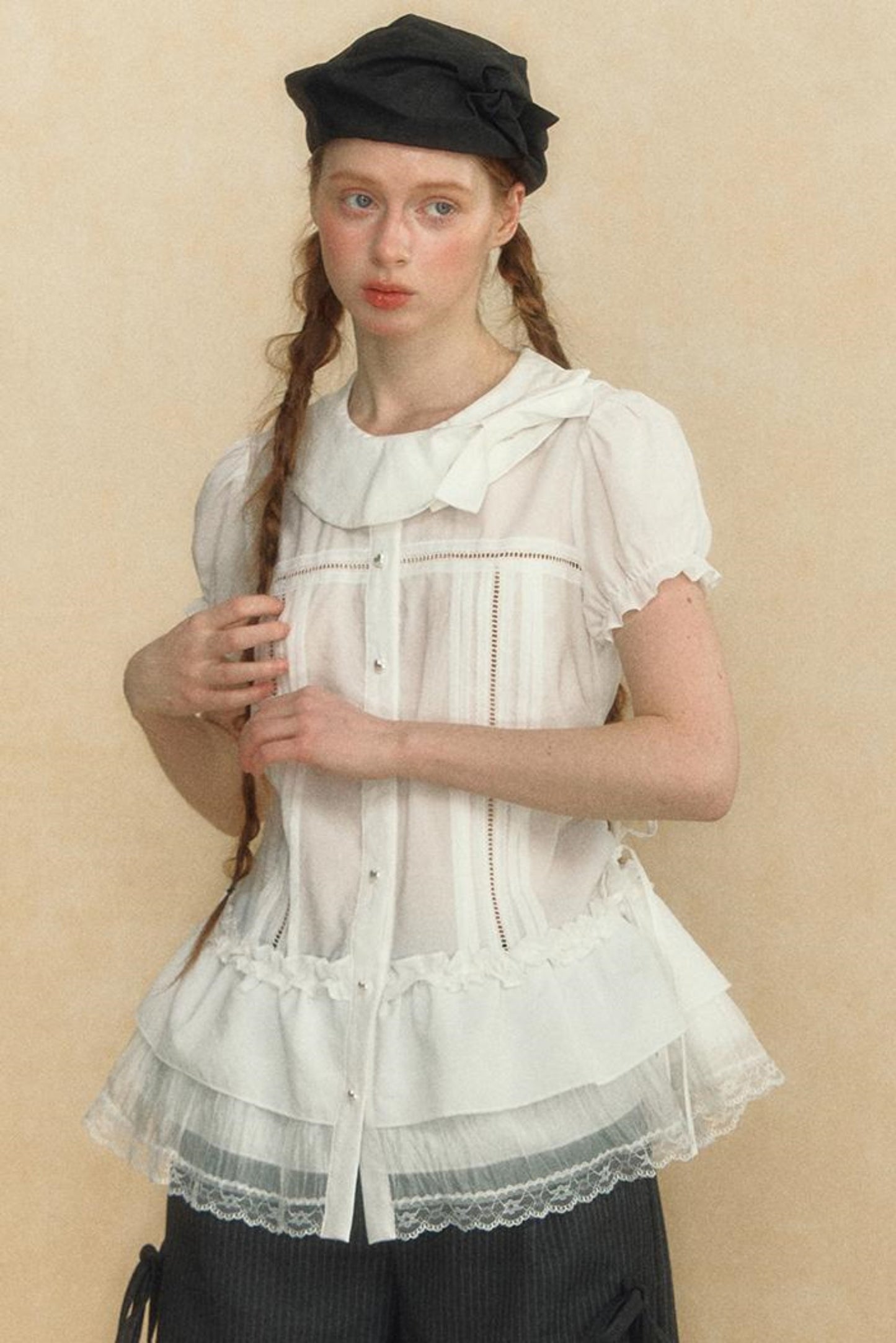 Puff Sleeve Vintage Blouse