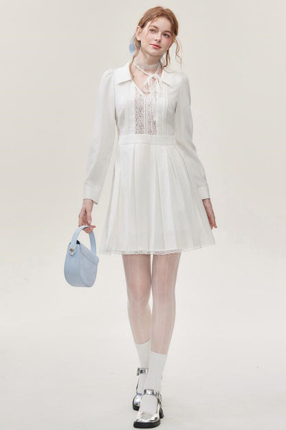 White Lace Mini Dress