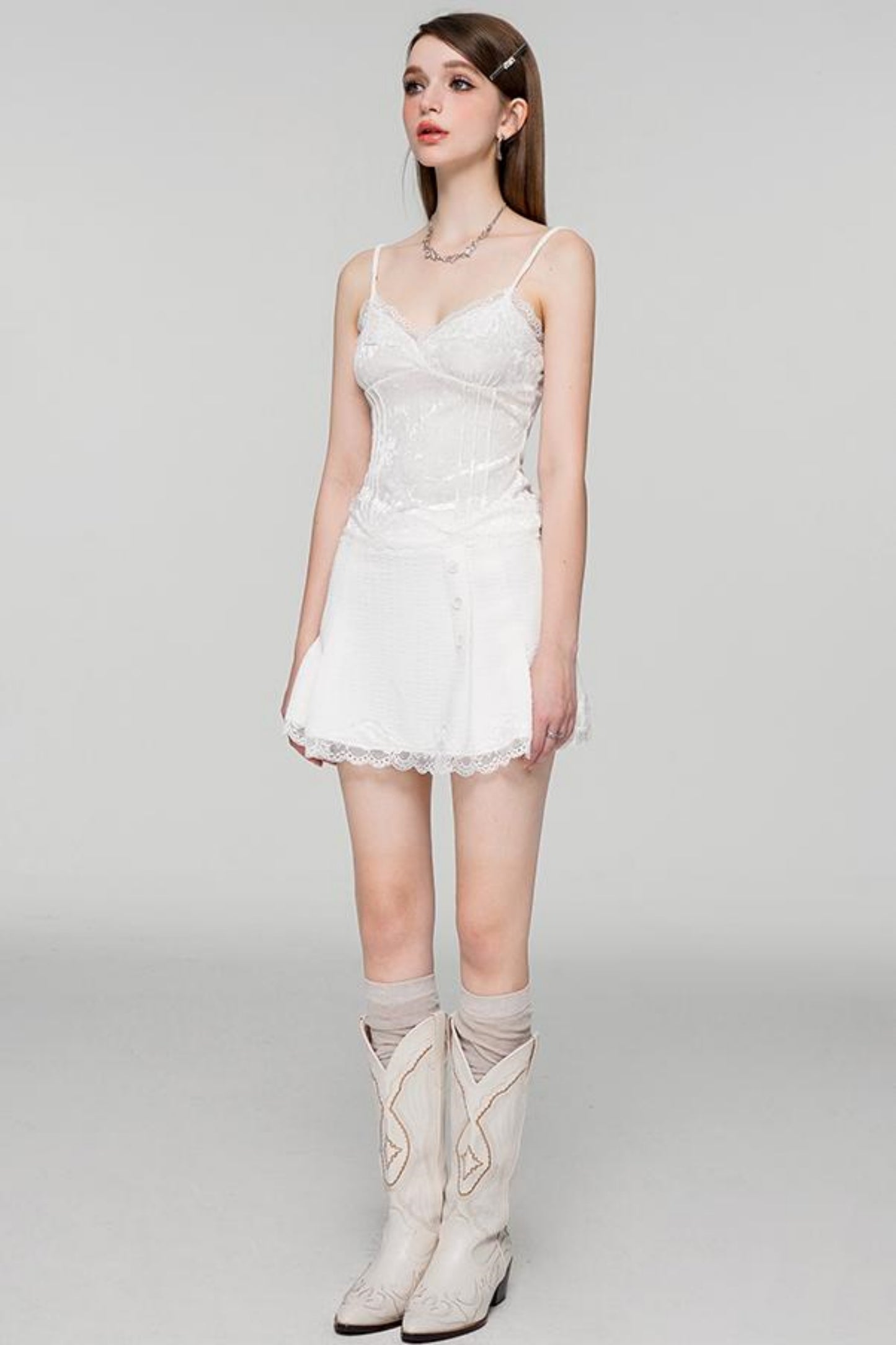 Lace Velvet Camisole Top