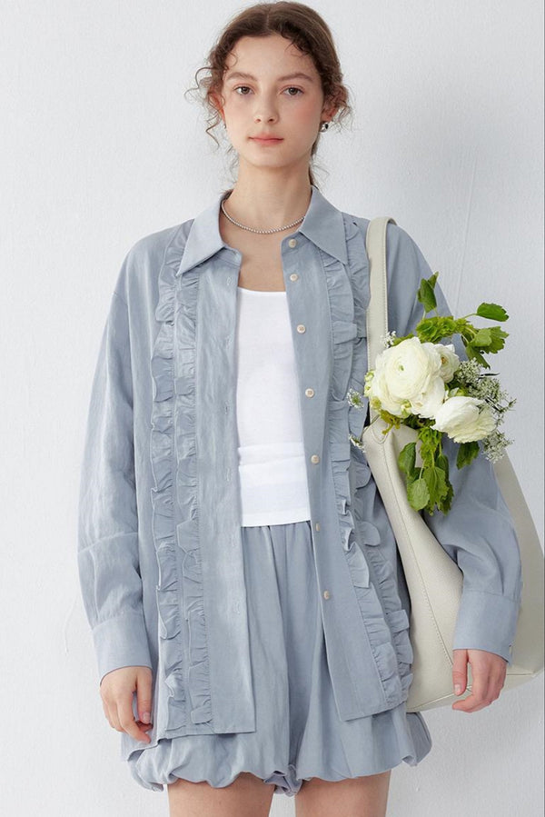 Tencel Shirt And Lycra Pod ShortSkirt Set-Up