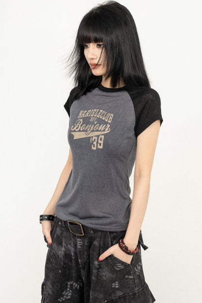 Vintage Color Block Tee