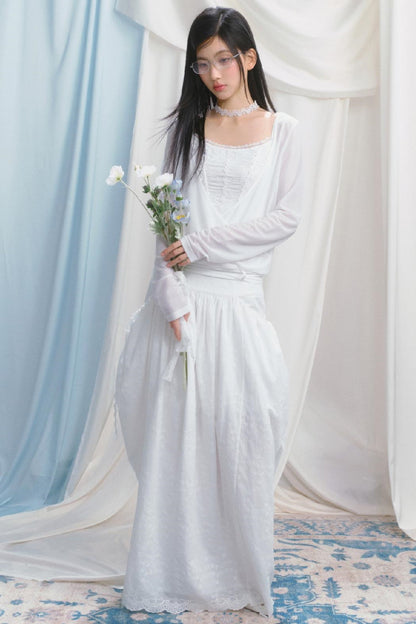 Dreamy White Lei Pod Skirt