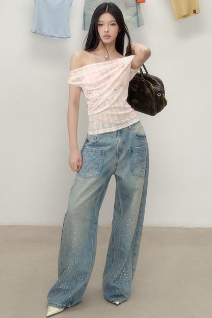 Vibrant One-Shoulder Top