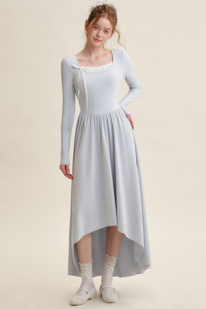 Chic Hollow Lace Flare Dress