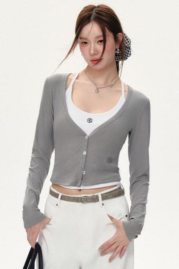 Lightweight V Neck Cardigan