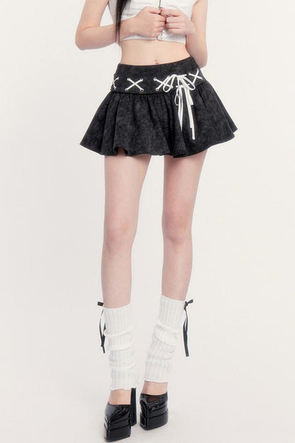 Waist Tight Top And Skirt Set-Up