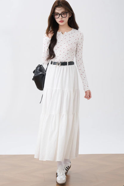 Floral Reverse Long Sleeve Top