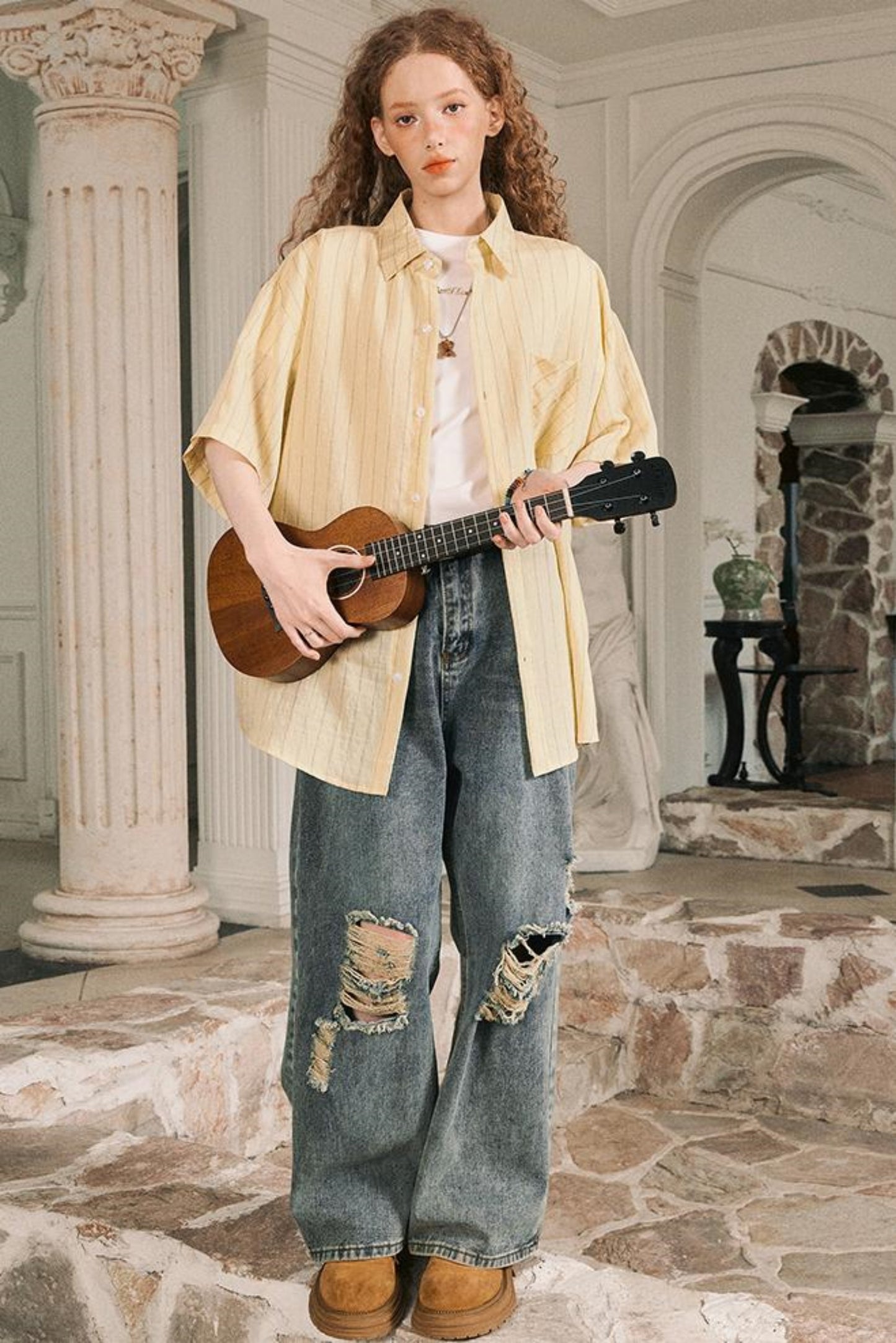 Striped Womens T-Shirt