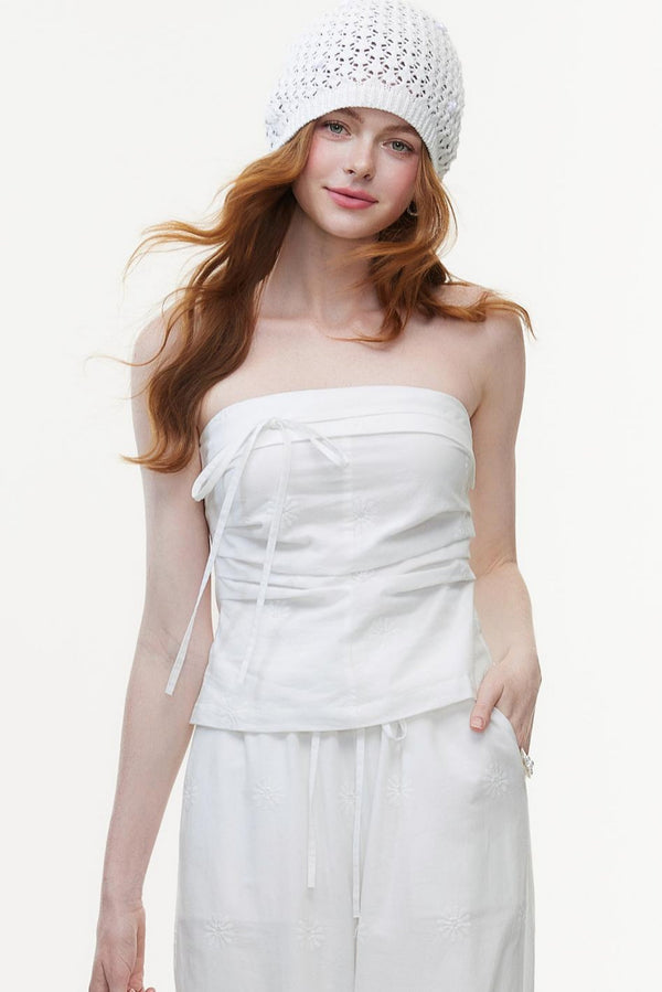 Chic Cotton Embroidery Two-Piece Suit Set-Up