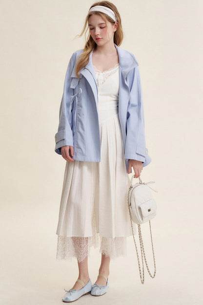 Morning Mist Cotton Bow Jacket