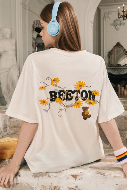 Creative Floral Print Casual T-Shirt
