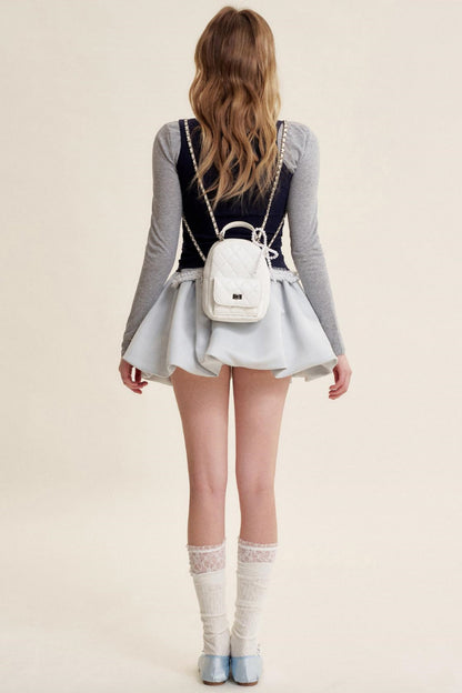 Colorblocked Cotton Tank & Long Sleeve T-Shirt Set