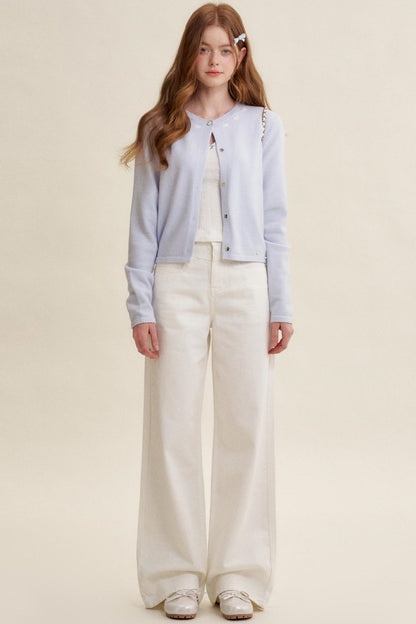 Pearl Button Knit Cardigan