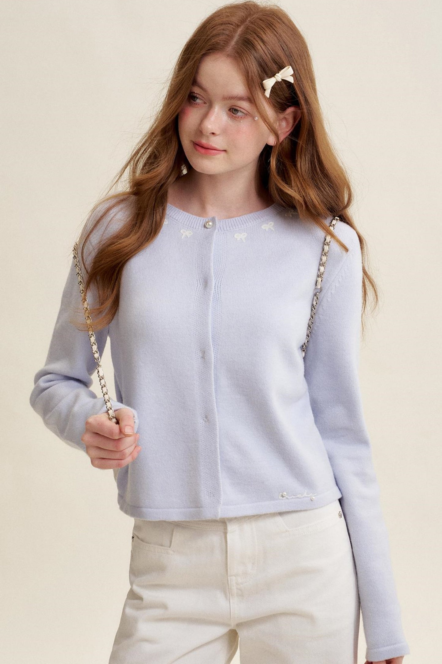 Pearl Button Knit Cardigan