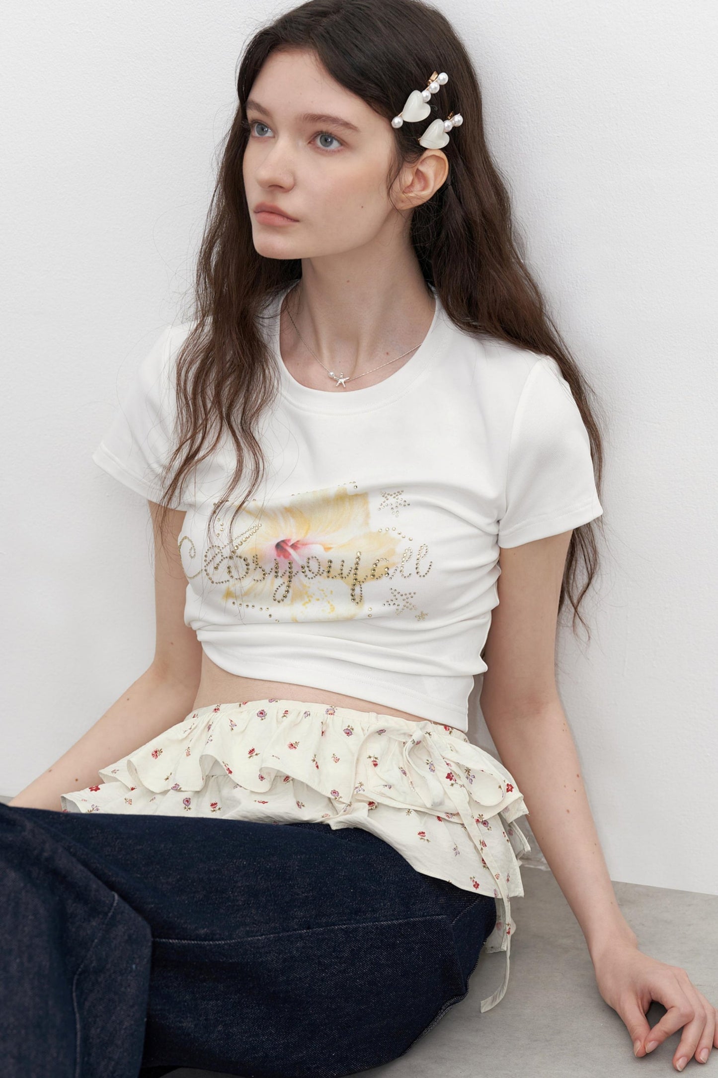 Floral Elegance Waist Skirt