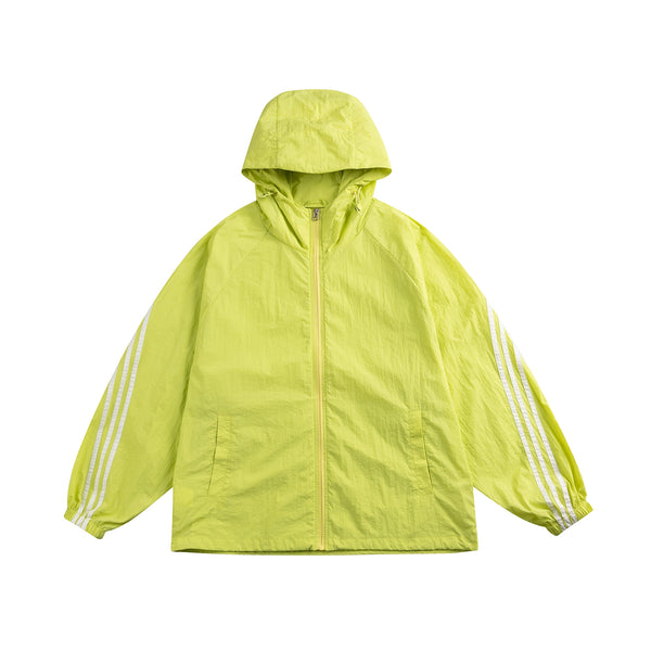 UV Shield Striped Hoodie Jacket