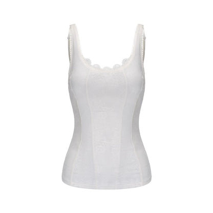 Lace White Camisole Top