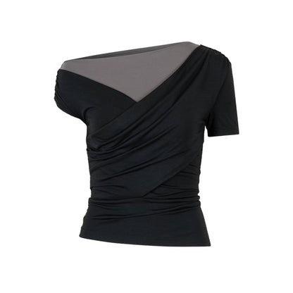 Chic Slant Shoulder Tee