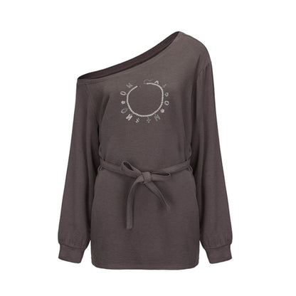 Personalized Slouchy Tie Sweatshirt