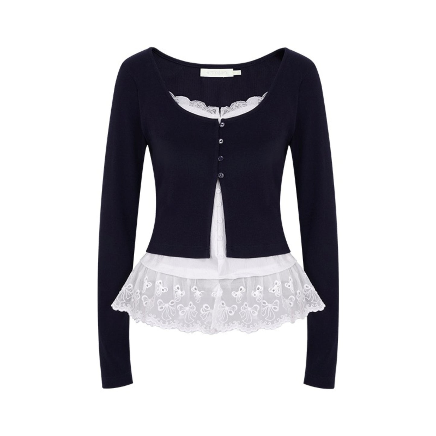 Balletcore Color Block Cardigan