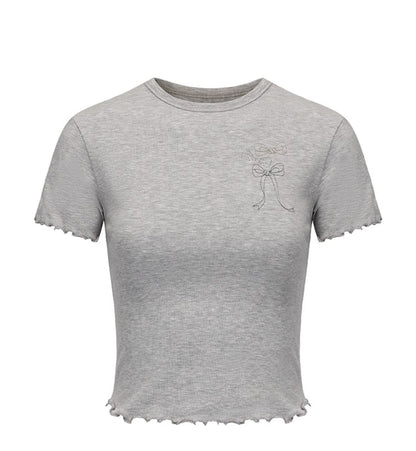 Lace Embroidered Slim Fit Top