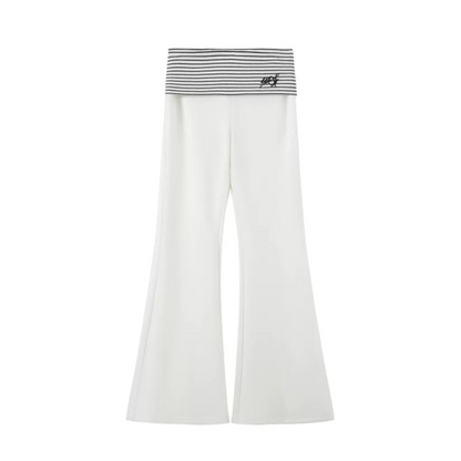 Striped Flared Pants Set-Up