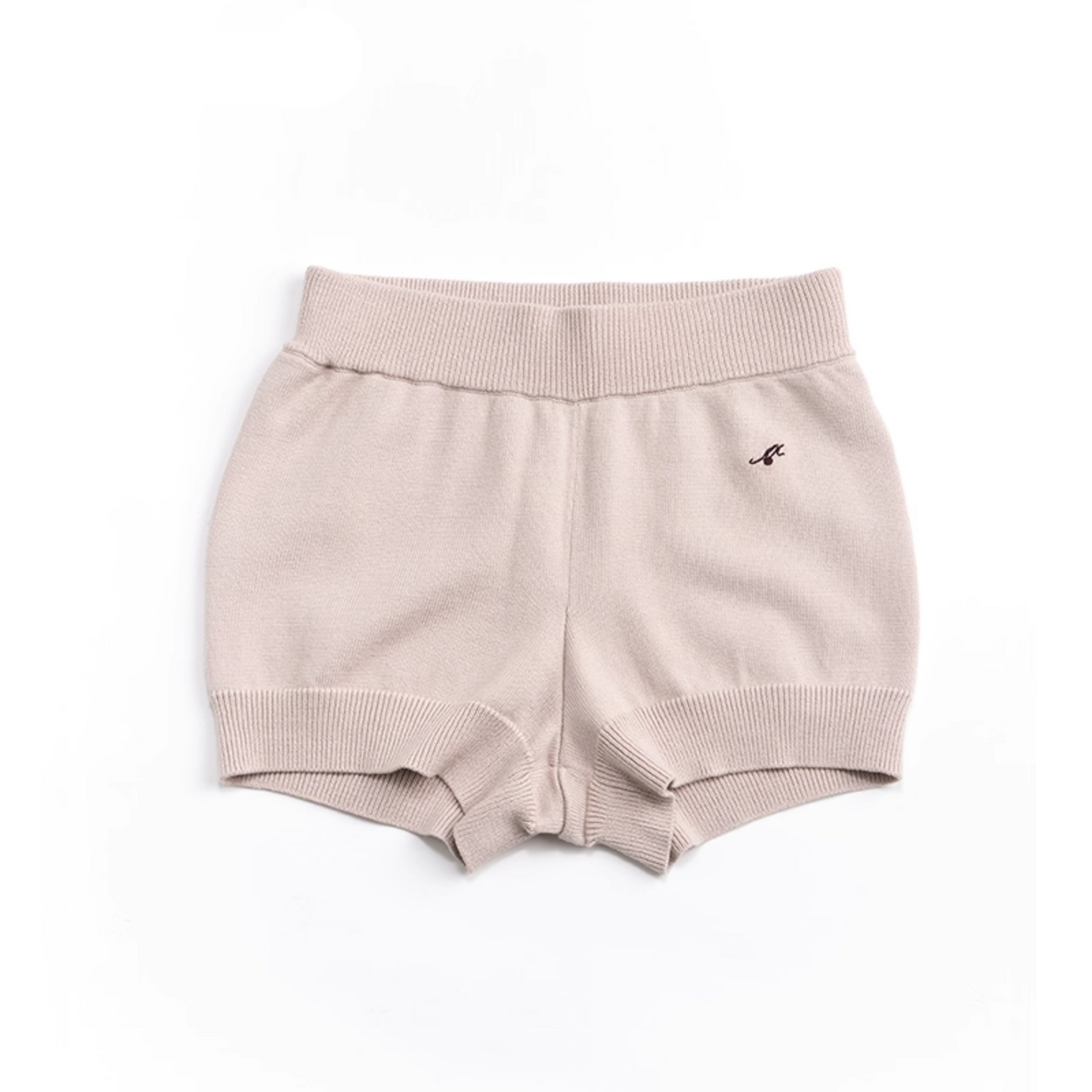 Cherry Embroidery Half-Zip Top Set