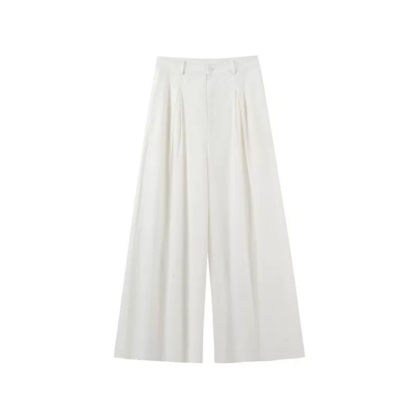 Linen Shirt Skirt Pants Set-Up