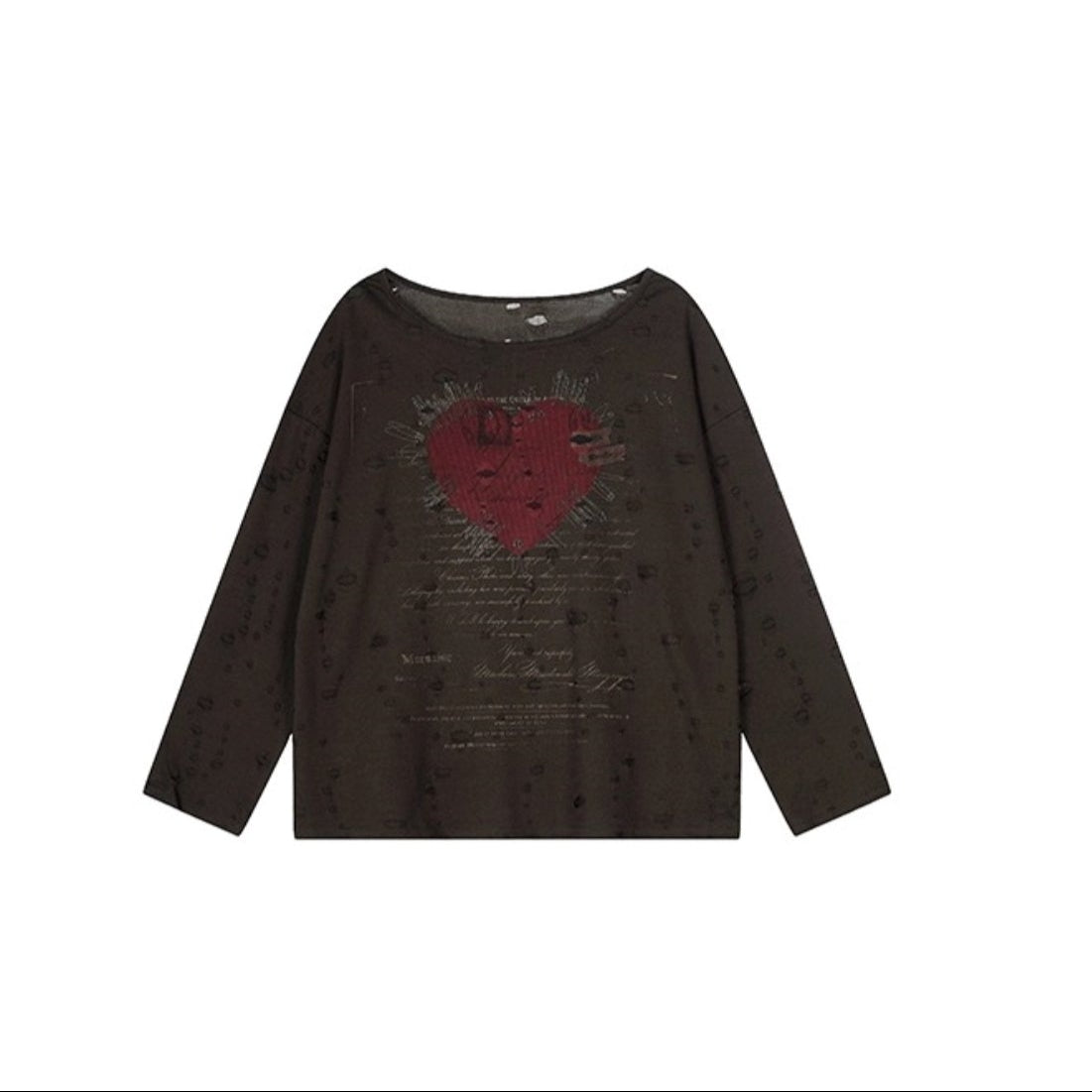 Distressed Sleeve Top