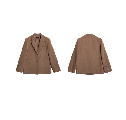 Autumn Velvet Brown Coat