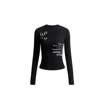 Black Hollow Long Sleeve T-Shirt