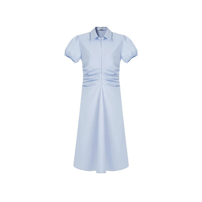 Summer Chic Pleated Bubble Sleeve Dress