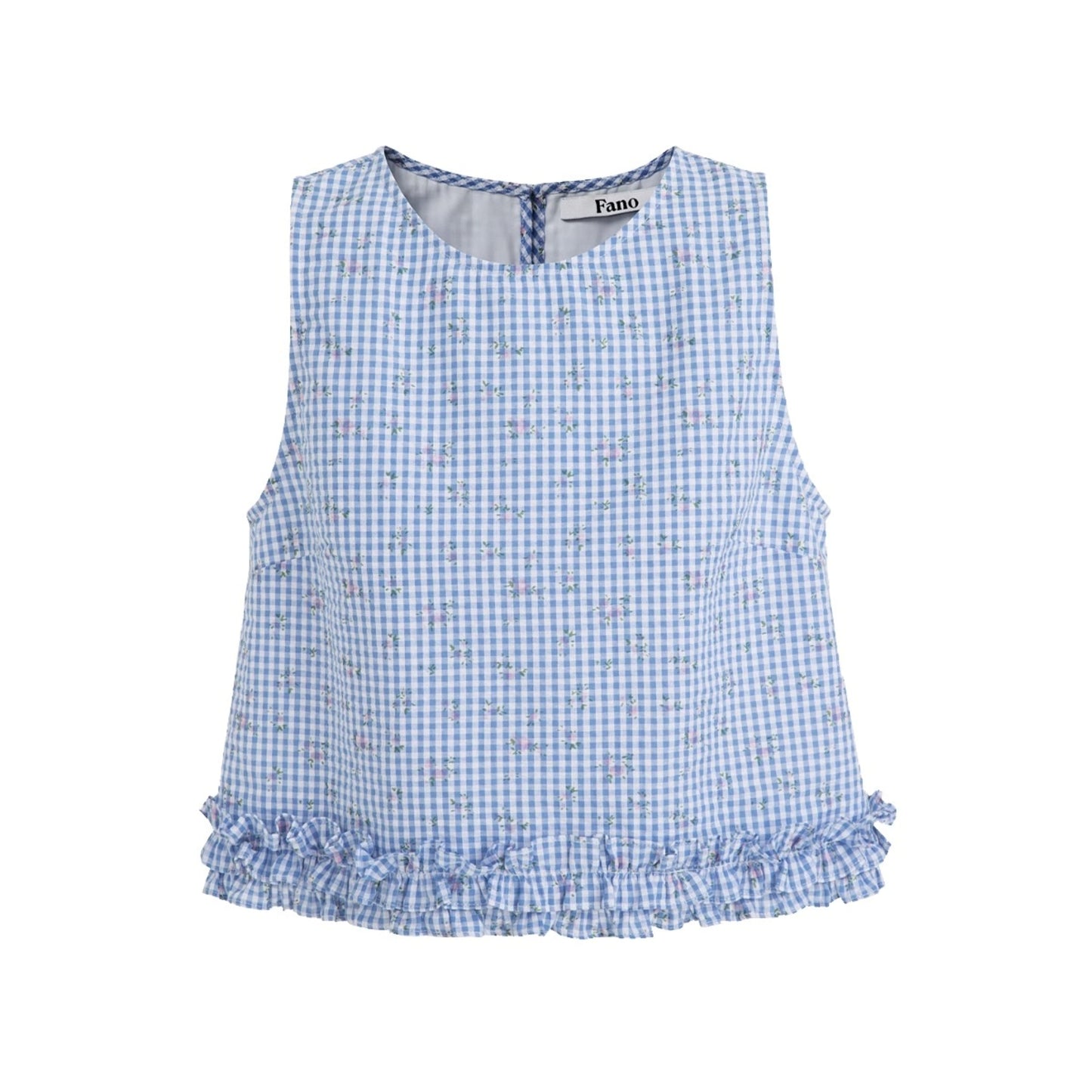 Soft Morandi Floral Frill Vest Skirt Set-Up