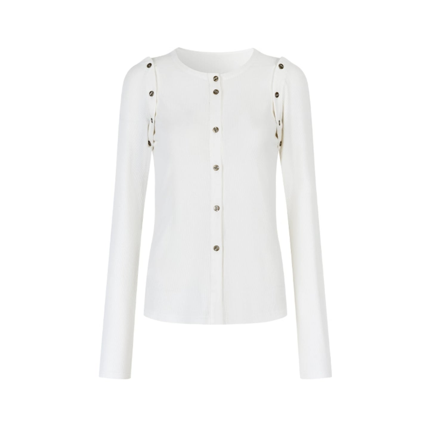 Detachable Round Neck Knitted Cardigan