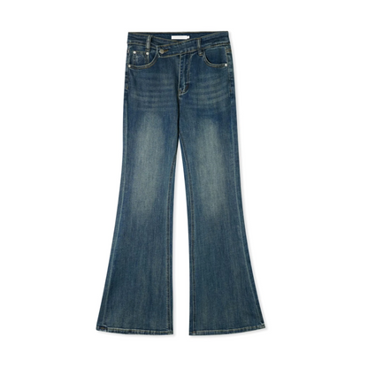 Asymmetrical Flare Jeans