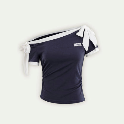 One-Shoulder Shaping T-Shirt