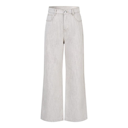 Bead-Embellished Wide-Leg Jeans