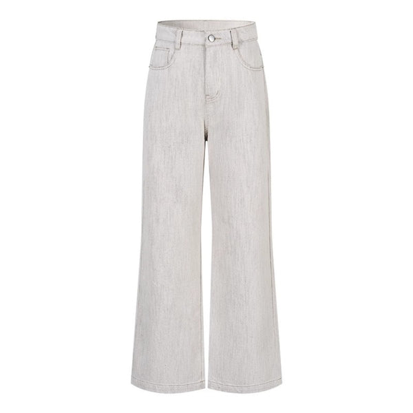 Bead-Embellished Wide-Leg Jeans