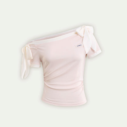 One-Shoulder Shaping T-Shirt