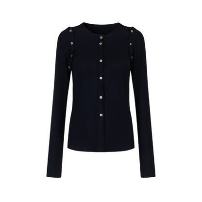 Detachable Round Neck Knitted Cardigan