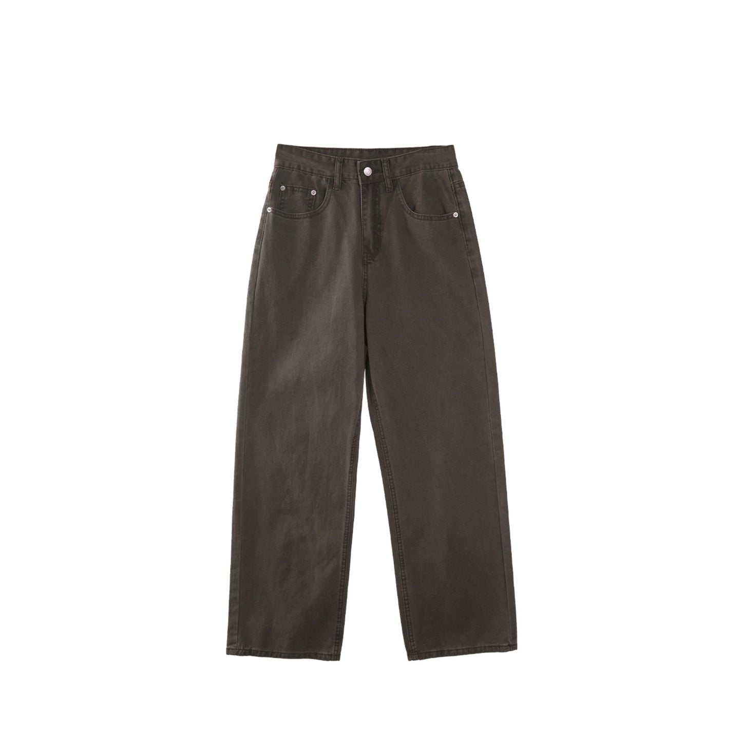 High-Waist Straight Jeans