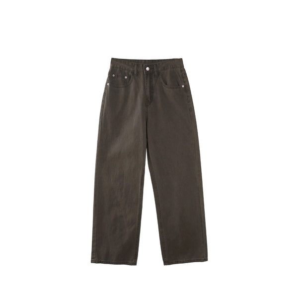 High-Waist Straight Jeans