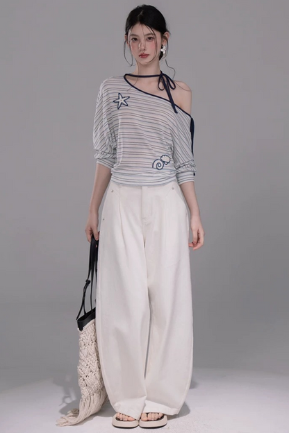 Starfish Off-Shoulder Tee