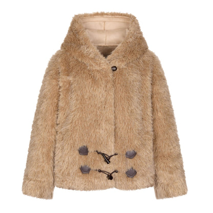 Winter Fluffy Lambswool Hooded Jacket