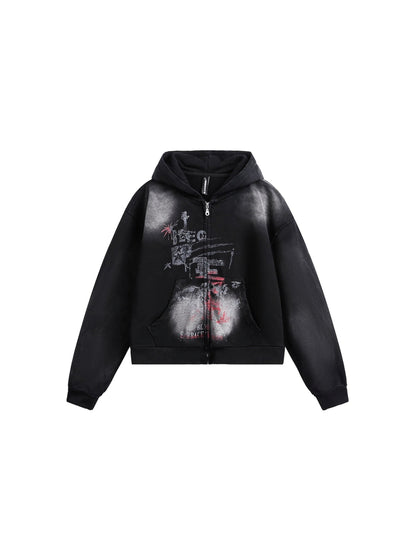 Vintage Washed Hoodie Sweatshirt