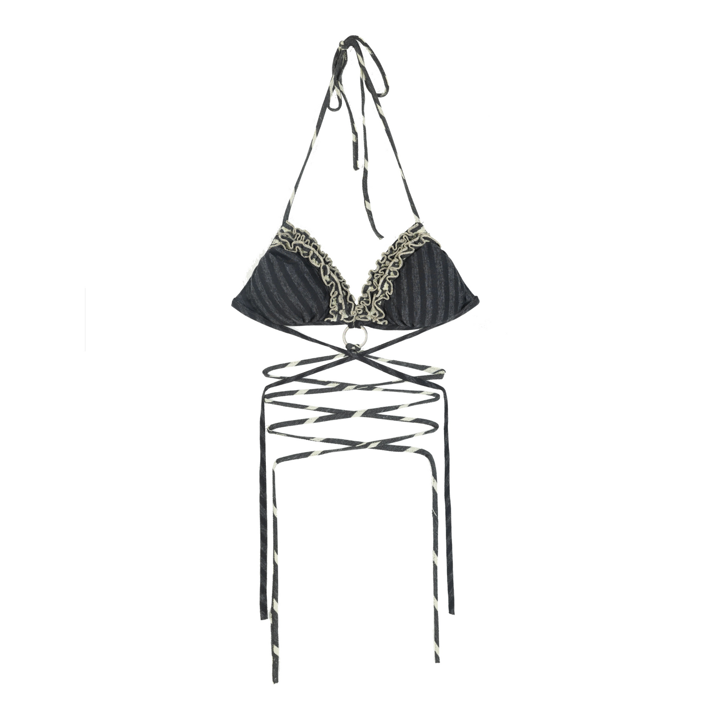 Wrinkled Ruffled Bikini