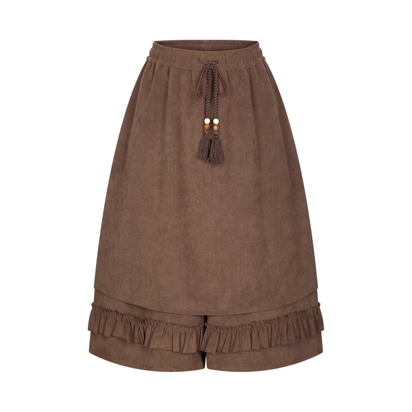Shirred Culottes Loose Retro Skirt